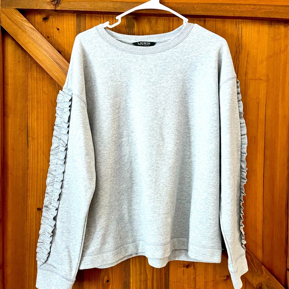 New without tags Ralph Lauren ruffle  sweatshirt and matching pants.